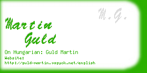 martin guld business card